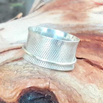 Wide Band Jewelry, Single Spinner Rings, 925..