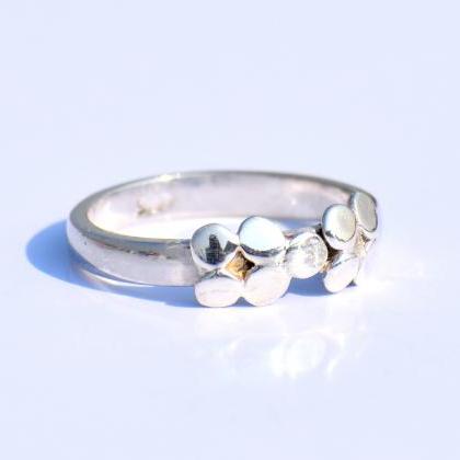Pebble Ring, Small Dots Ring, Thin Band Ring,..