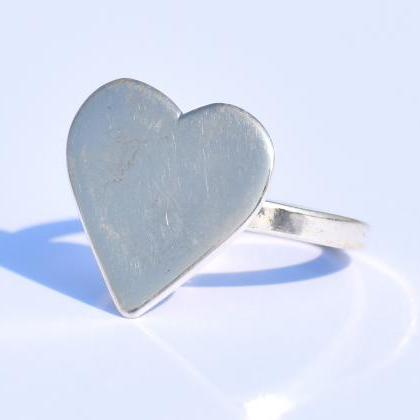 Heart Ring, Love Ring, Minimalist Heart Ring,..