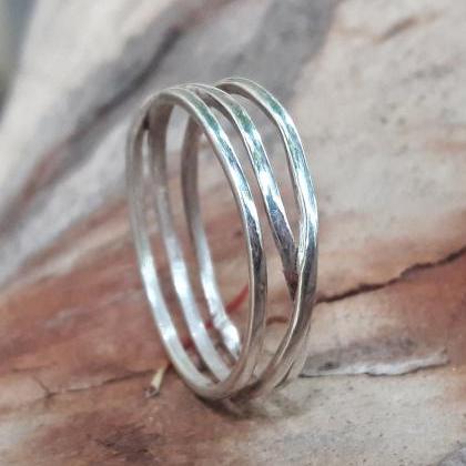 Minimalist Spiral Ring, 925 Sterling Silver Ring,..