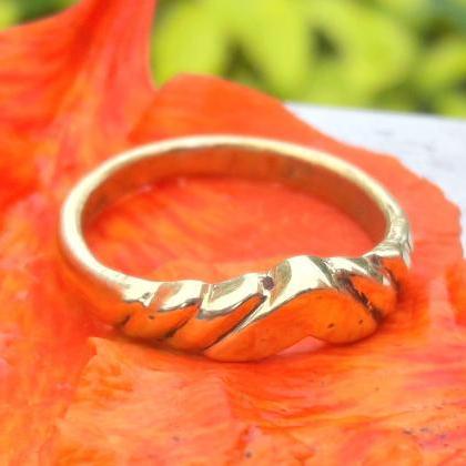Traditional Style Chevron Ring, 925 Sterling..