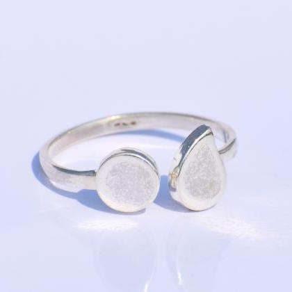Semicolon Design Ring, Sterling Silver Ring,..