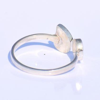 Semicolon Design Ring, Sterling Silver Ring,..