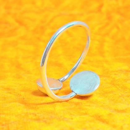 Semi-Sphere Ring, Sterling Silver B..