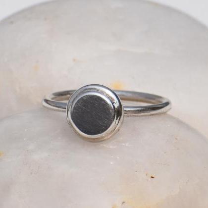 Deligate Ring, Simple Shield Ring, Sterling Silver..