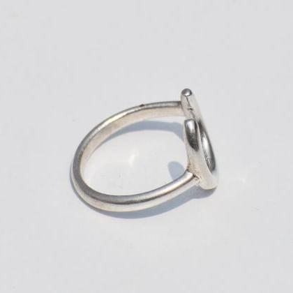 Crescent Moon Ring, 925 Sterling Silver Ring,..