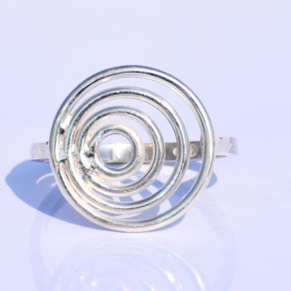 Spiral Ring, Sterling Silver Jewelry, Handmade..