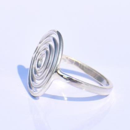 Spiral Ring, Sterling Silver Jewelry, Handmade..