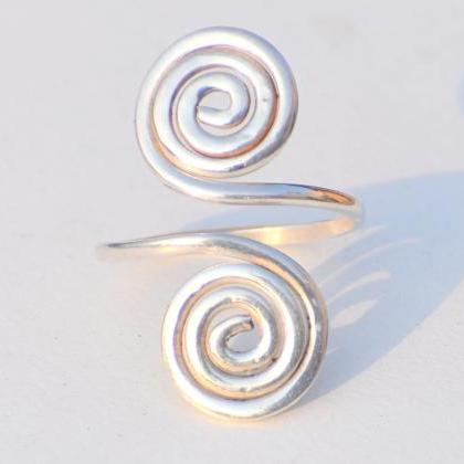 Spiral Ring, Coil Ring, 925 Silver Ring, Handmade..