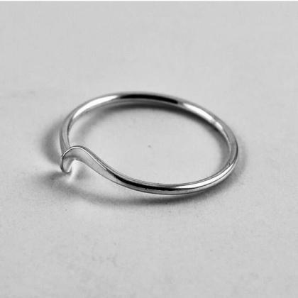 Bend Ring, Sterling Silver Ring, Thin Ring, Dainty..