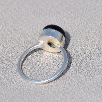 Black Onyx Ring, 925 Silver Ring, Handmade Ring,..