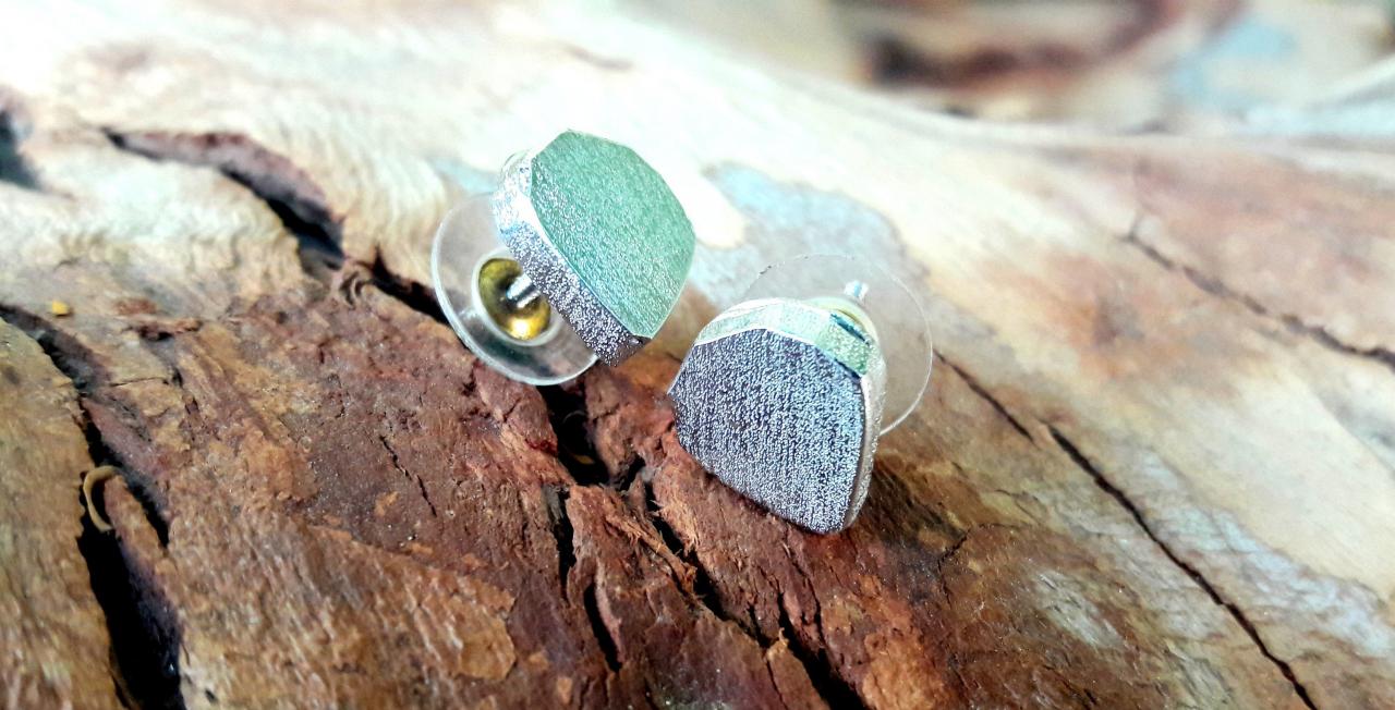 Faceted Pear Studs, Pear Shape Earrings, Sterling Silver Earrings, Handmade Earring, Earring Studs, Stylish Studs, Christmas Gift, Gift For Her