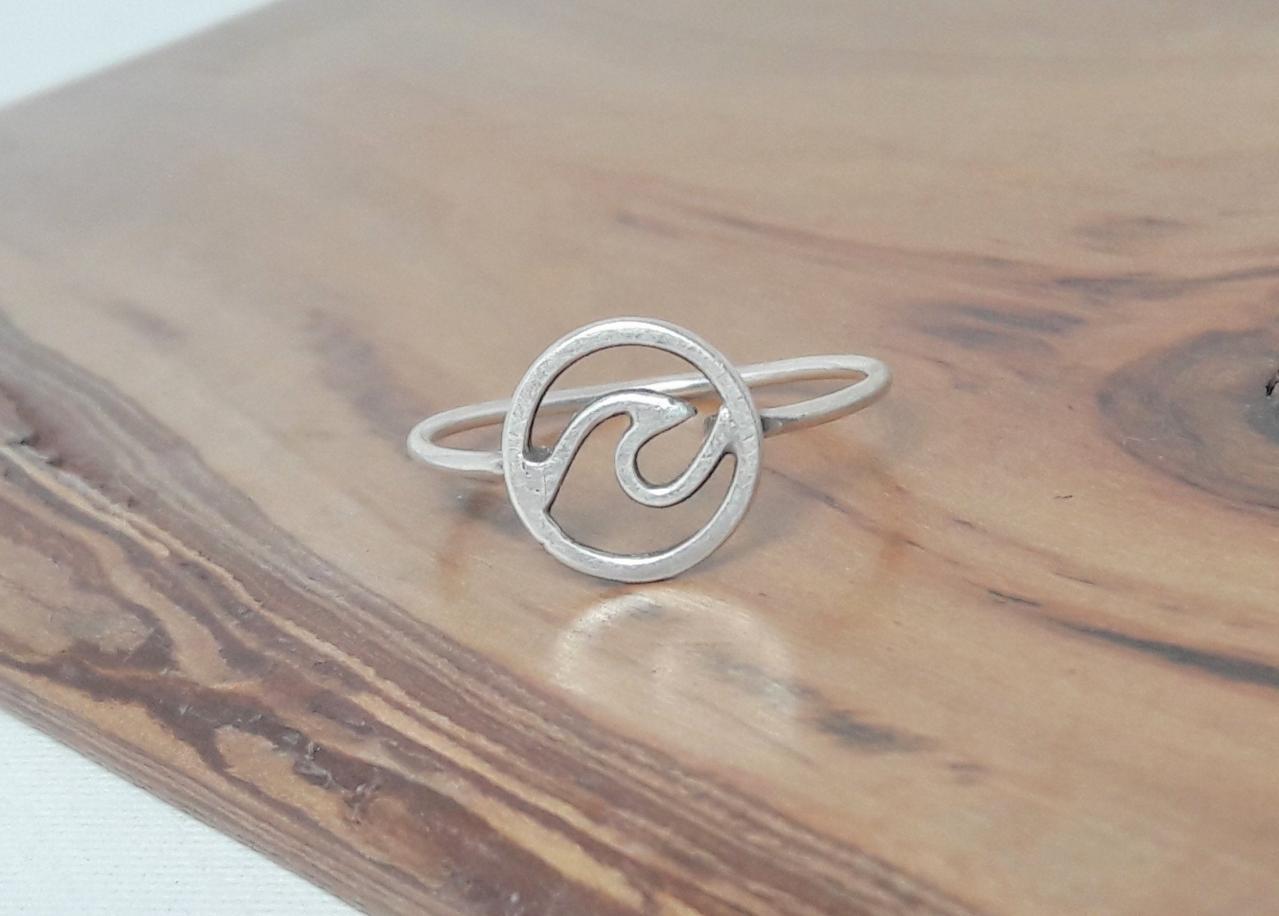 Silver Wave Ring, 925 Sterling Silver Ring, Unisex Ring, Minimalist Ring, Handmade Ring, Stacking Ring, Silver Dainty Ring, Anniversary Gift