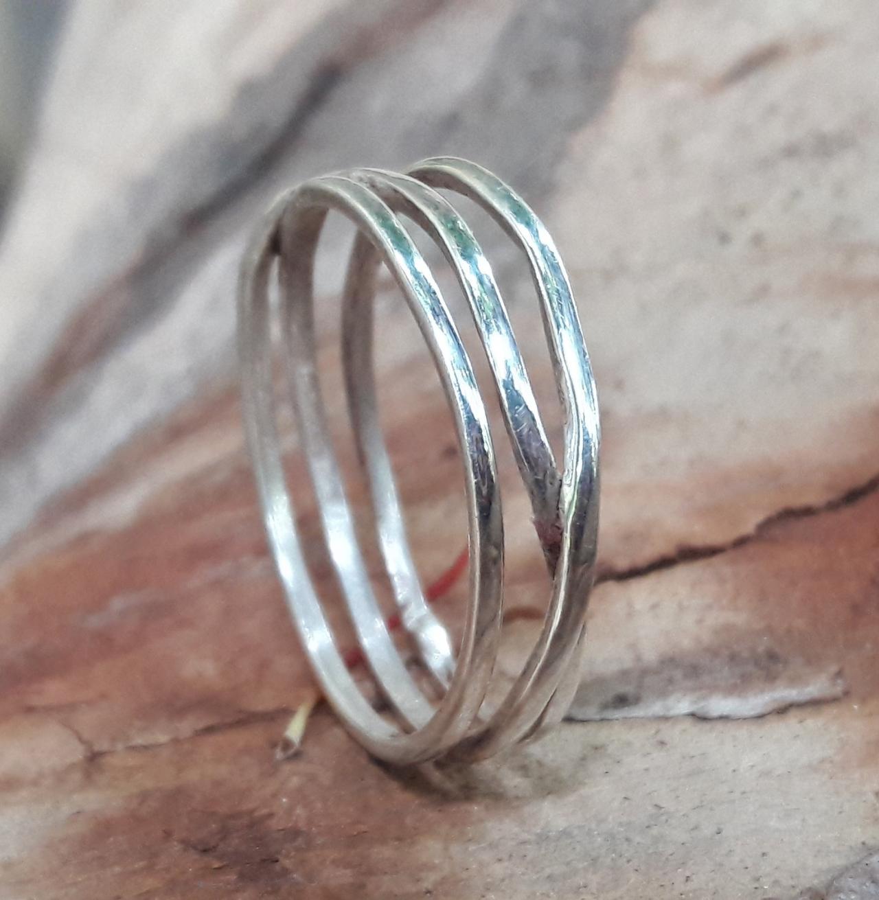 Minimalist Spiral Ring, 925 Sterling Silver Ring, Handmade Silver Ring, Thin Dainty Ring, Gift For Girlfriend