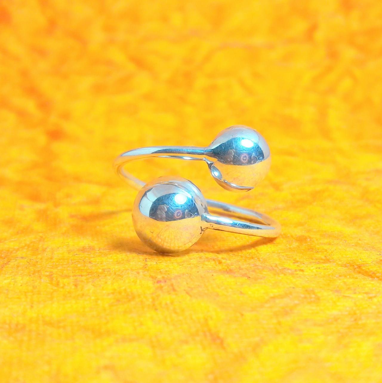 Semi-sphere Ring, Sterling Silver Ball Ring, Handmade Ring, Adjustable Ring, Unisex Ring, Elegant Ring