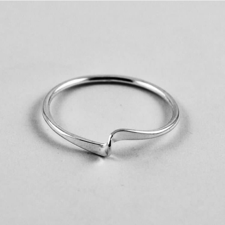 Bend Ring, Sterling Silver Ring, Thin Ring, Dainty Ring, Midi Ring, Anniversary Gift, Unique Ring, Unisex Ring, Christmas Gift, Ring For Her