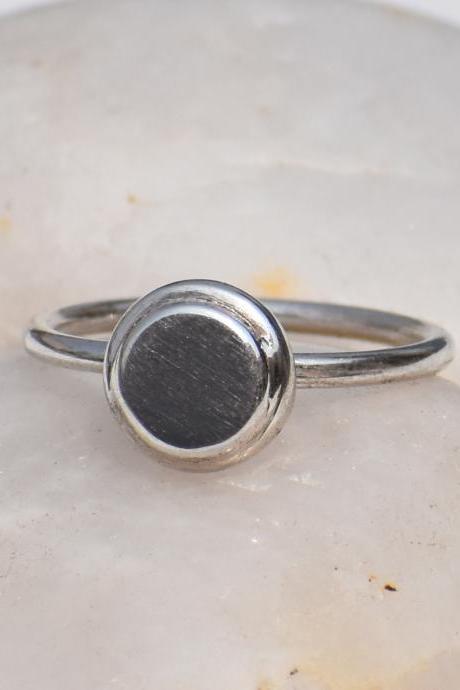 Deligate Ring, Simple Shield Ring, Sterling Silver Ring, Button Ring, Dot Ring, Handmade Ring, Silver Body, Promise Gift, Gift For Everyone