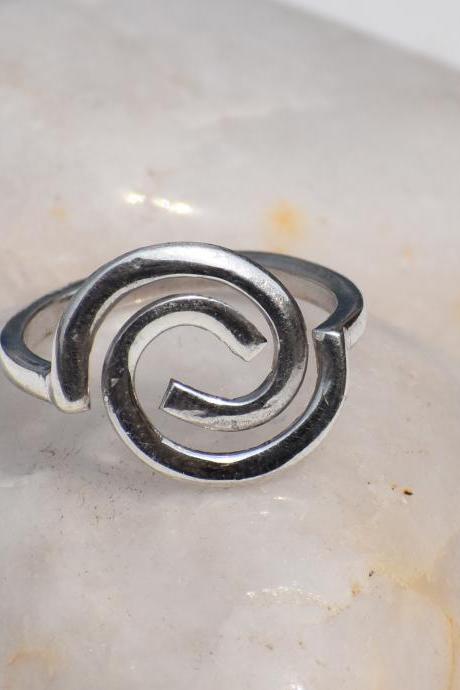 Spiral Ring, Swing Ring, Coil Ring, Midi Ring, Handmade Ring, 925 Silver Ring, Unisex Jewelry, Statement Ring, Adjustable Ring, Chunky Ring