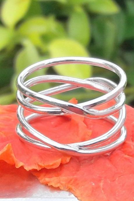 Cage Style Ring, Boho Jewelry, Handmade Jewelry, Engagement Jewelry, Spiral Ring, Promise Ring, Christmas Gift, Gift For Her, Halloween Gift